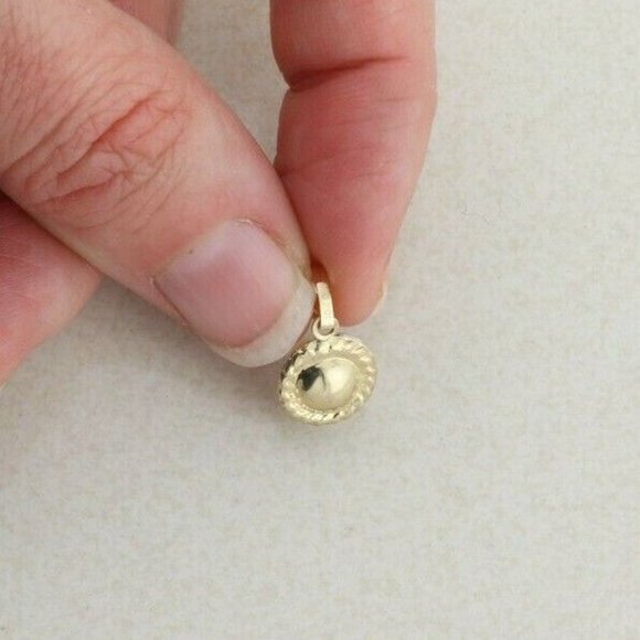 🛍️10k Yellow Gold Freshwater Pearl & Crystal Halo Pendant💎 - Picture 4 of 5